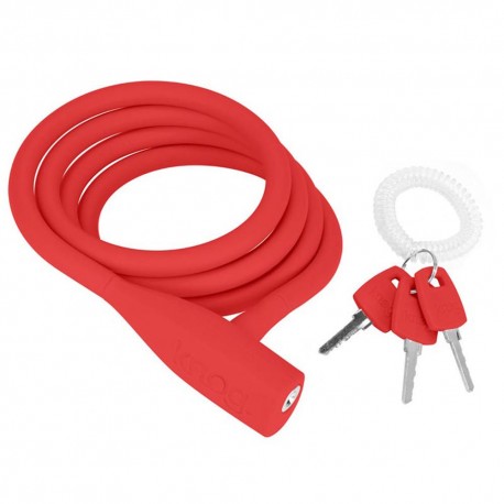 Knog Candado para Bicicleta Party Coil Rojo - Envío Gratuito