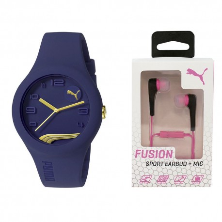 Set de Reloj y Audífonos Puma Azul - Envío Gratuito