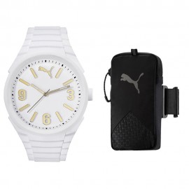 Set de Reloj y Banda para el Brazo Puma Blanco - Envío Gratuito