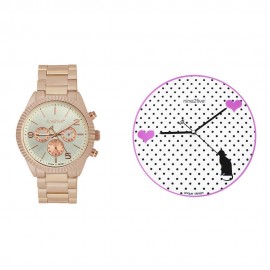 Set de Reloj de Pulso Ikaria y Reloj de Pared N2F Beige - Envío Gratuito