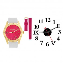 Set de Reloj de Pulso y Reloj de Pared N2F Blanco - Envío Gratuito