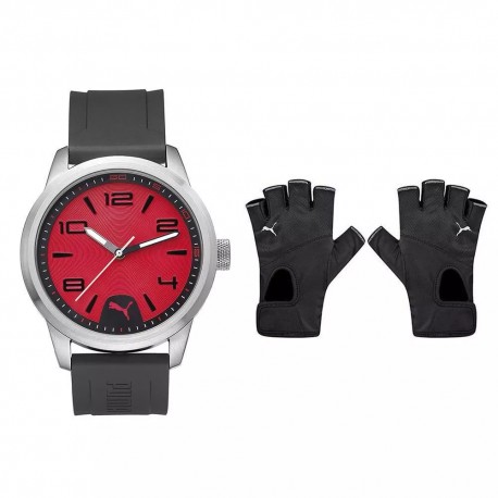 Set de Reloj y Guantes Puma Negro - Envío Gratuito