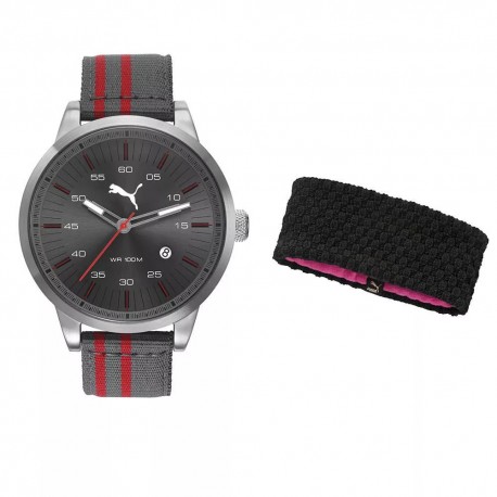 Set de Reloj y Banda para la Cabeza Puma Gris - Envío Gratuito