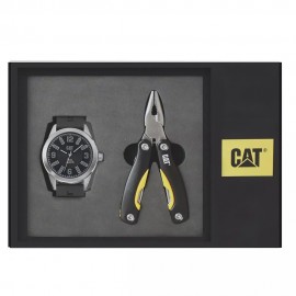 Set de Reloj y Pinzas Multiherramientas Caterpillar Negro - Envío Gratuito