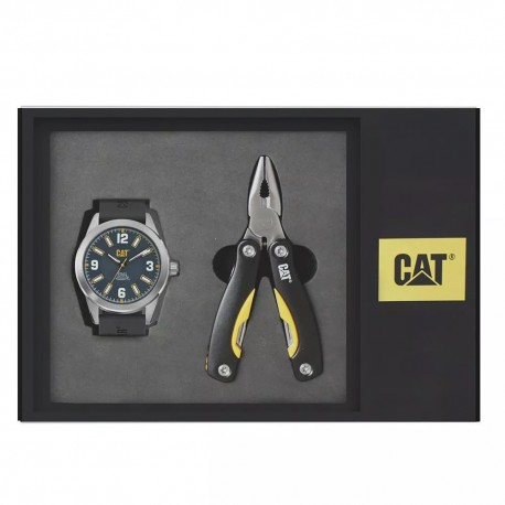 Set de Reloj y Pinzas Multiherramientas Caterpillar Azul - Envío Gratuito