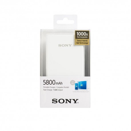 Sony Cargador 5800 mAh Portátil Blanco - Envío Gratuito