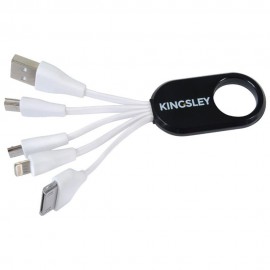 Cable USB 4 en 1 Kingsley Negro - Envío Gratuito