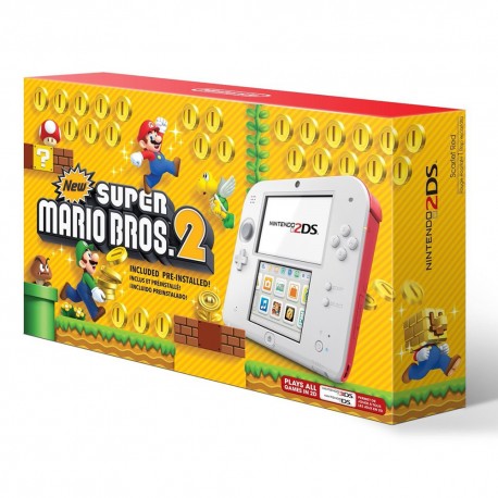 Consola Nintendo 2DS Roja + Videojuego New Super Mario Bros 2 - Envío Gratuito