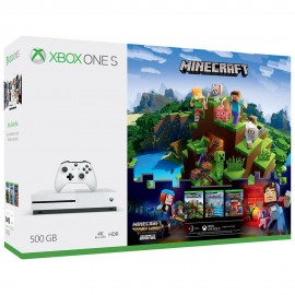 Consola Xbox One S 500 GB mas Videojuego Descargable Minecraft mas Membresía Xbox Live Gold 3 meses - Envío Gratuito