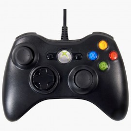 Control Alámbrico Negro Xbox 360 - Envío Gratuito