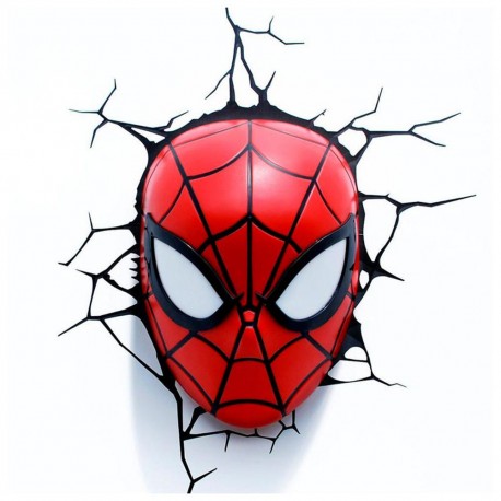 Máscara Spiderman Lámpara 3D - Envío Gratuito
