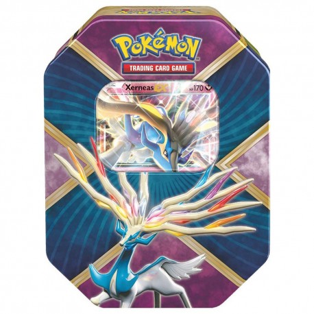 Caja Pokémon con 3 Sobres Tin Shiny Xerneas - Envío Gratuito