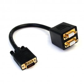StarTech Cable Divisor VGA 2 puertos Salidas HD15 30cm - Envío Gratuito
