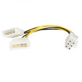 StarTech Cable 15cm Adaptador LP4 Molex a PCI 6 Pines - Envío Gratuito